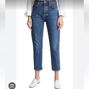 Agolde Riley hi rise in Air Blue